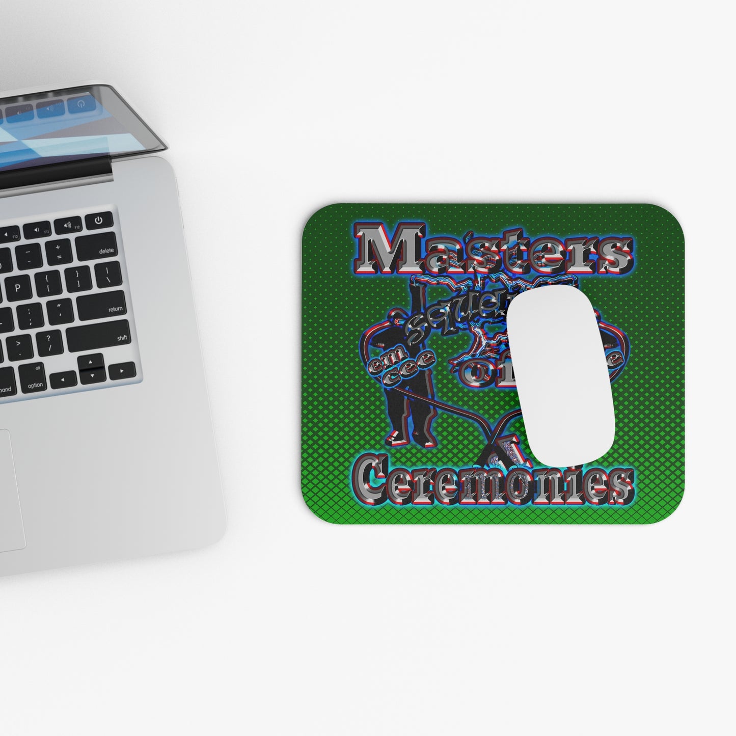 em cee squared - Mouse Pad (Rectangle) (logo green)