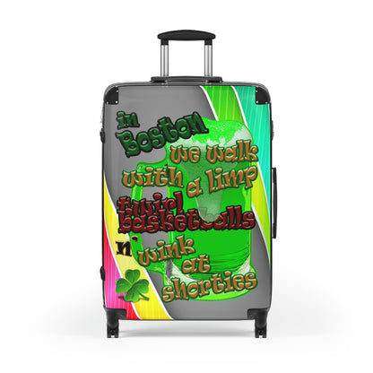 celtics logo - Suitcase (rainbow split)