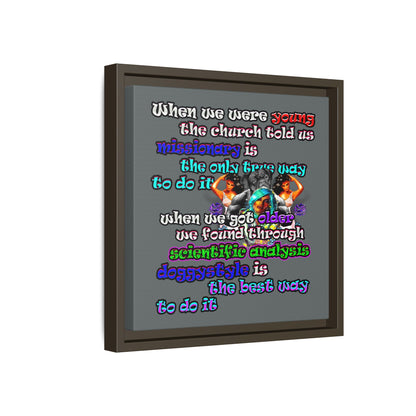 doggystyle - framed canvas art (dark grey)