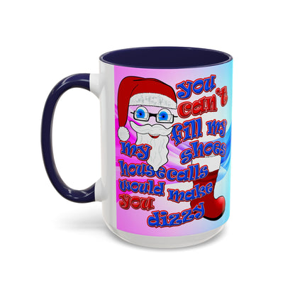 santa's shoes - Accent Mug (light blue-pink wave)