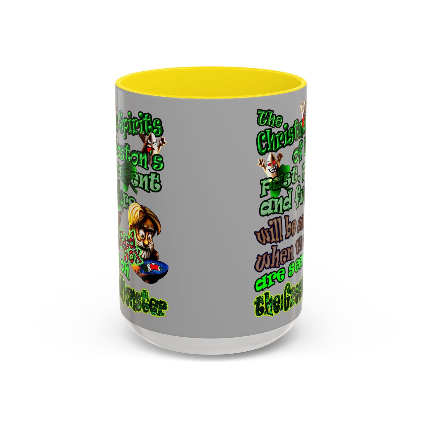 christmas spirits of boston - Accent Mug (light grey)