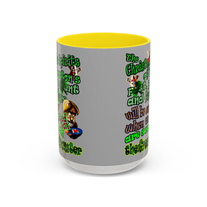 christmas spirits of boston - Accent Mug (light grey)