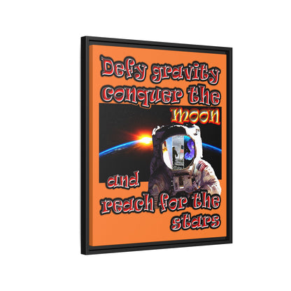 defy conquer reach - framed canvas art (crusta)