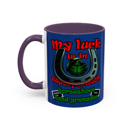 my luck - Accent Mug (dark blue)