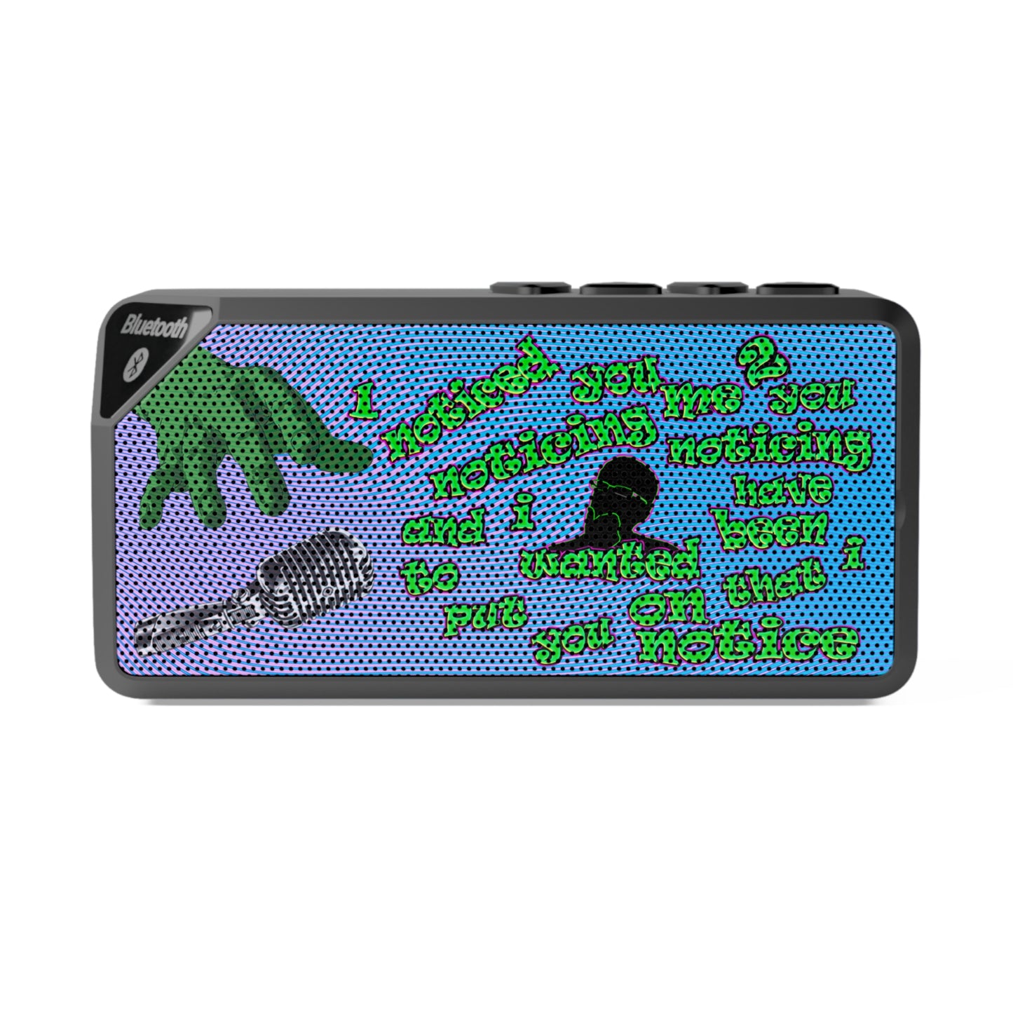 noticed you noticing - Jabba Bluetooth Speaker (light blue-purple wave)