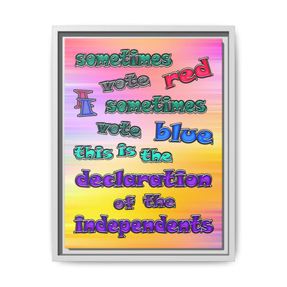 declaration of the independents - framed canvas art (color blur)