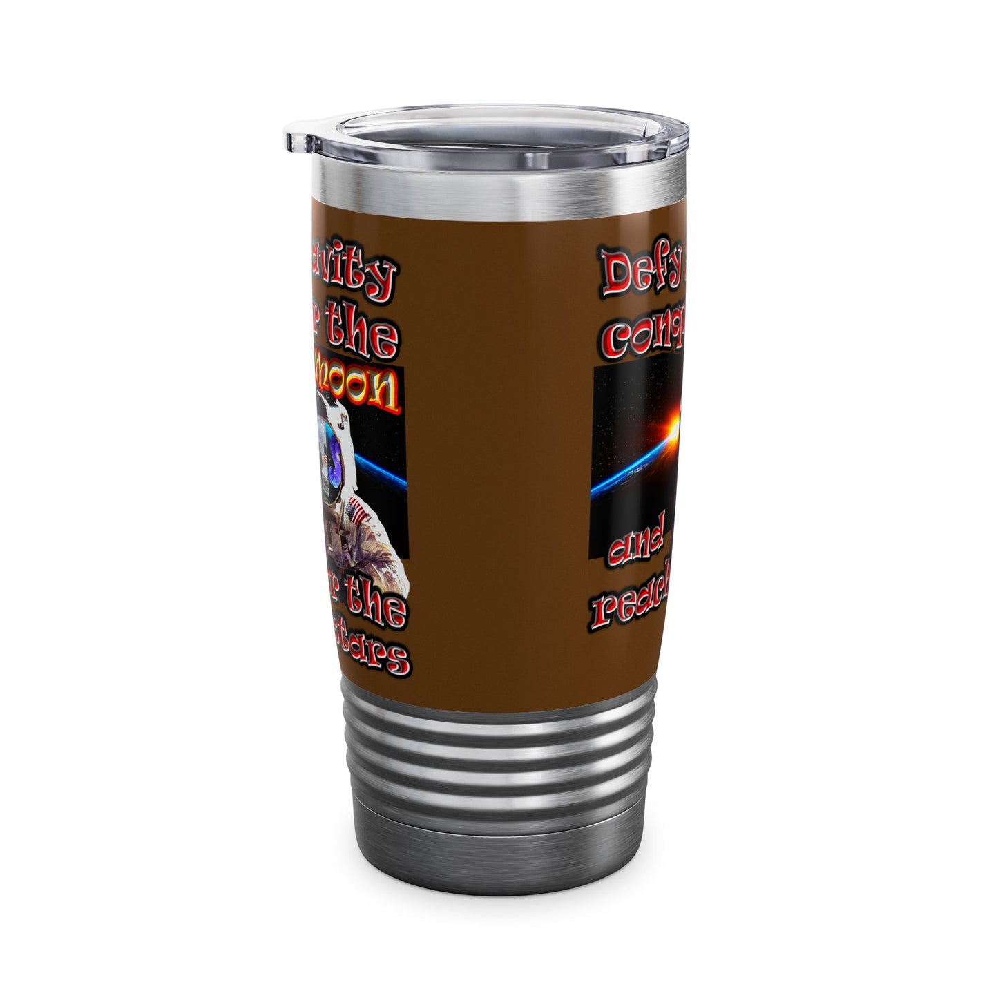 defy conquer reach - Ringneck Tumbler, 20oz (brown)