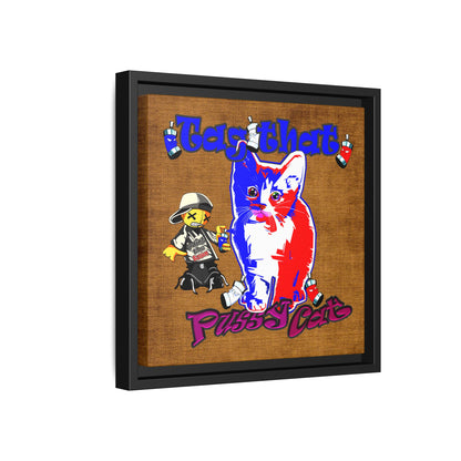 tag that - framed canvas art (brown papyrus)