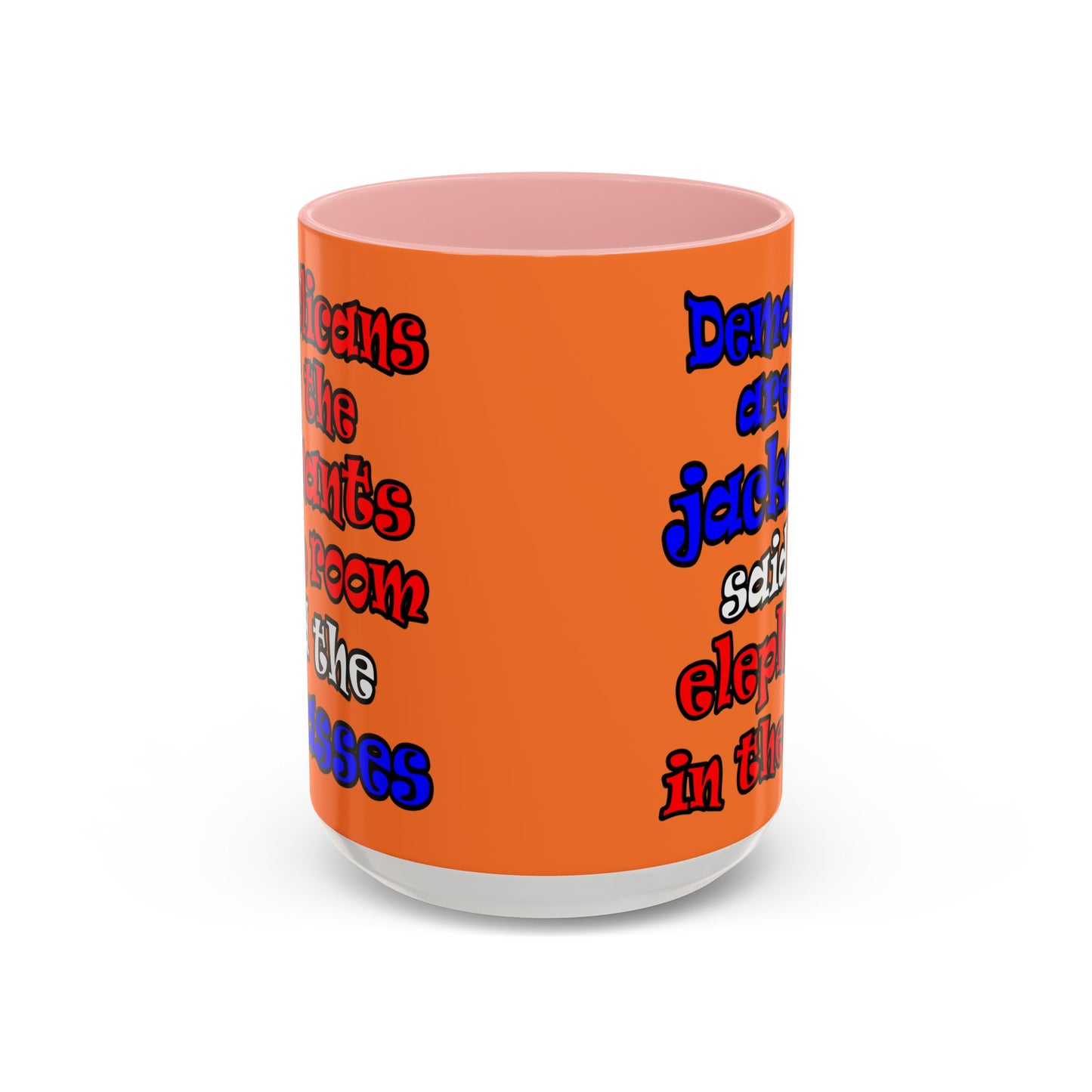 donkeys and elephants - Accent Mug (crusta)
