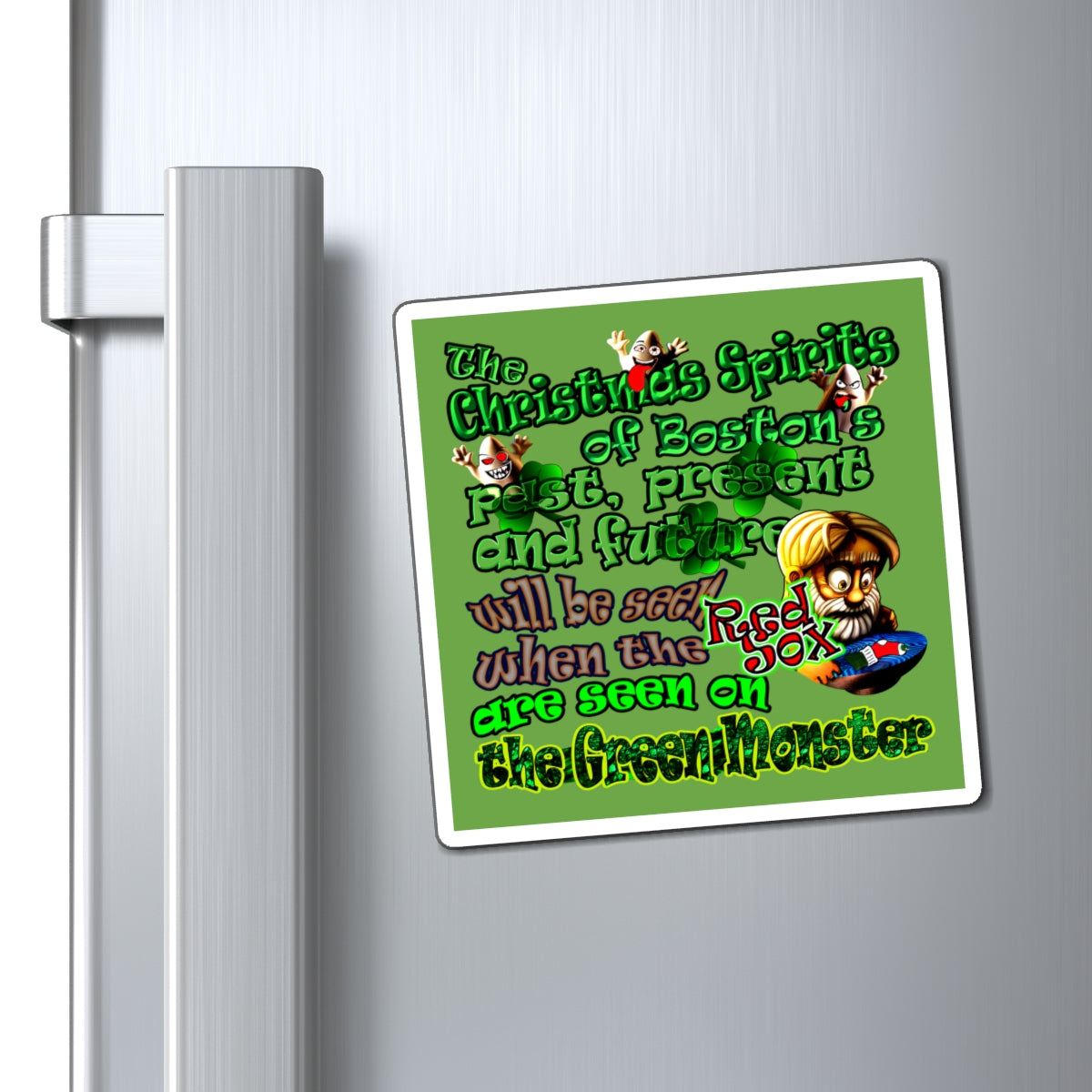 christmas spirits of boston - Magnets - (green)