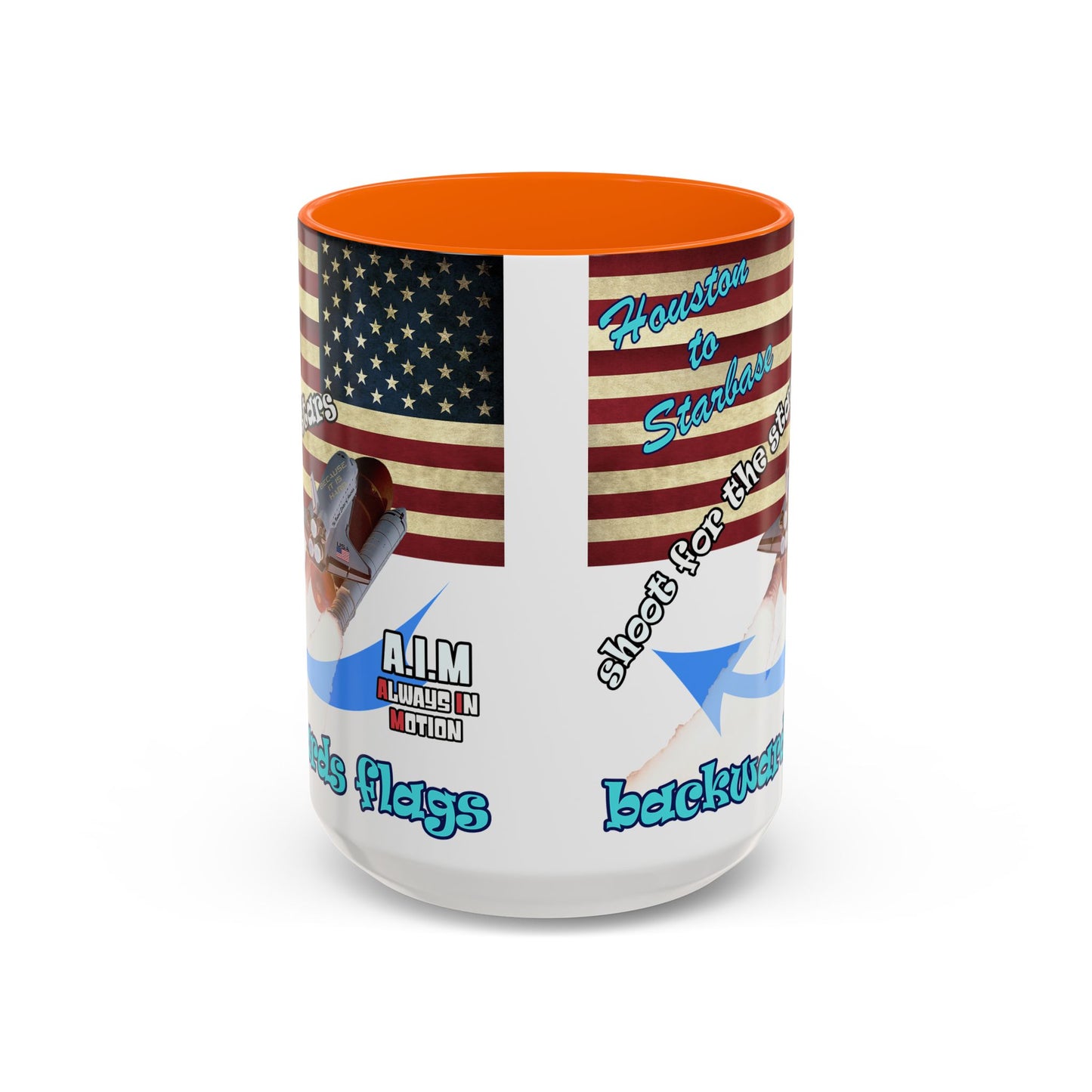 shoot for the stars - Accent Mug (white)