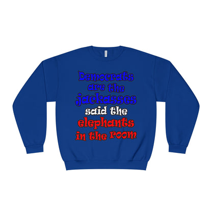 donkeys and elephants - Unisex NuBlend® Crewneck Sweatshirt