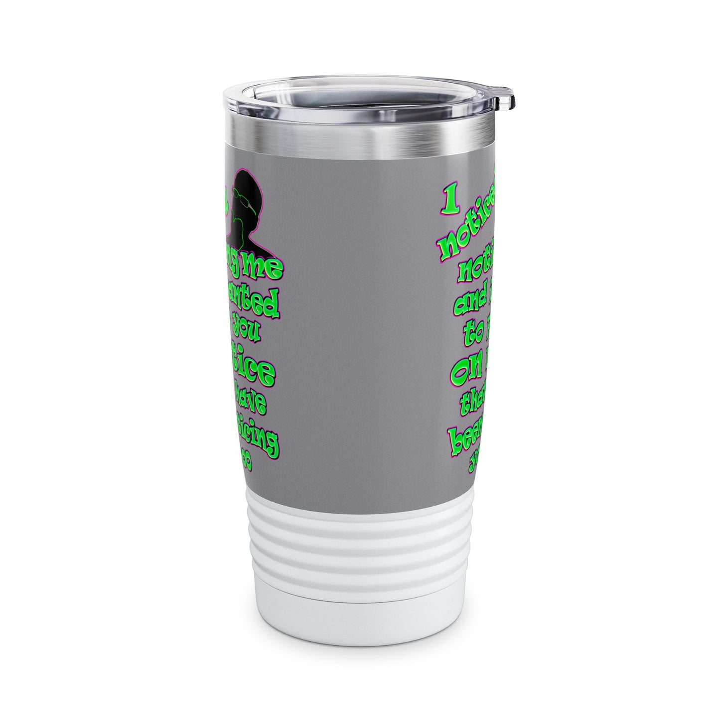 noticed you noticing - Ringneck Tumbler, 20oz (grey)
