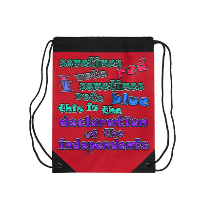 declaration of the independents - Drawstring Bag (dark red)
