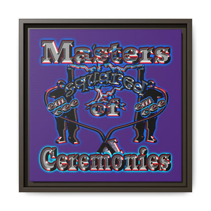 em cee squared - framed canvas art (purple)