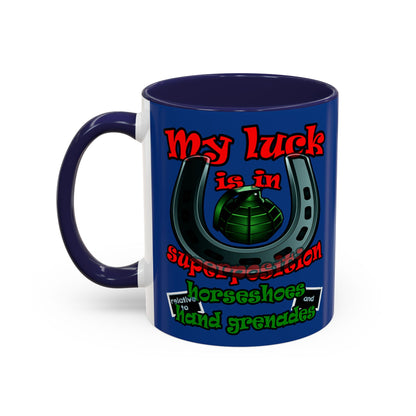 my luck - Accent Mug (dark blue)