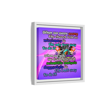 doggystyle - framed canvas art (purple-pink wave)