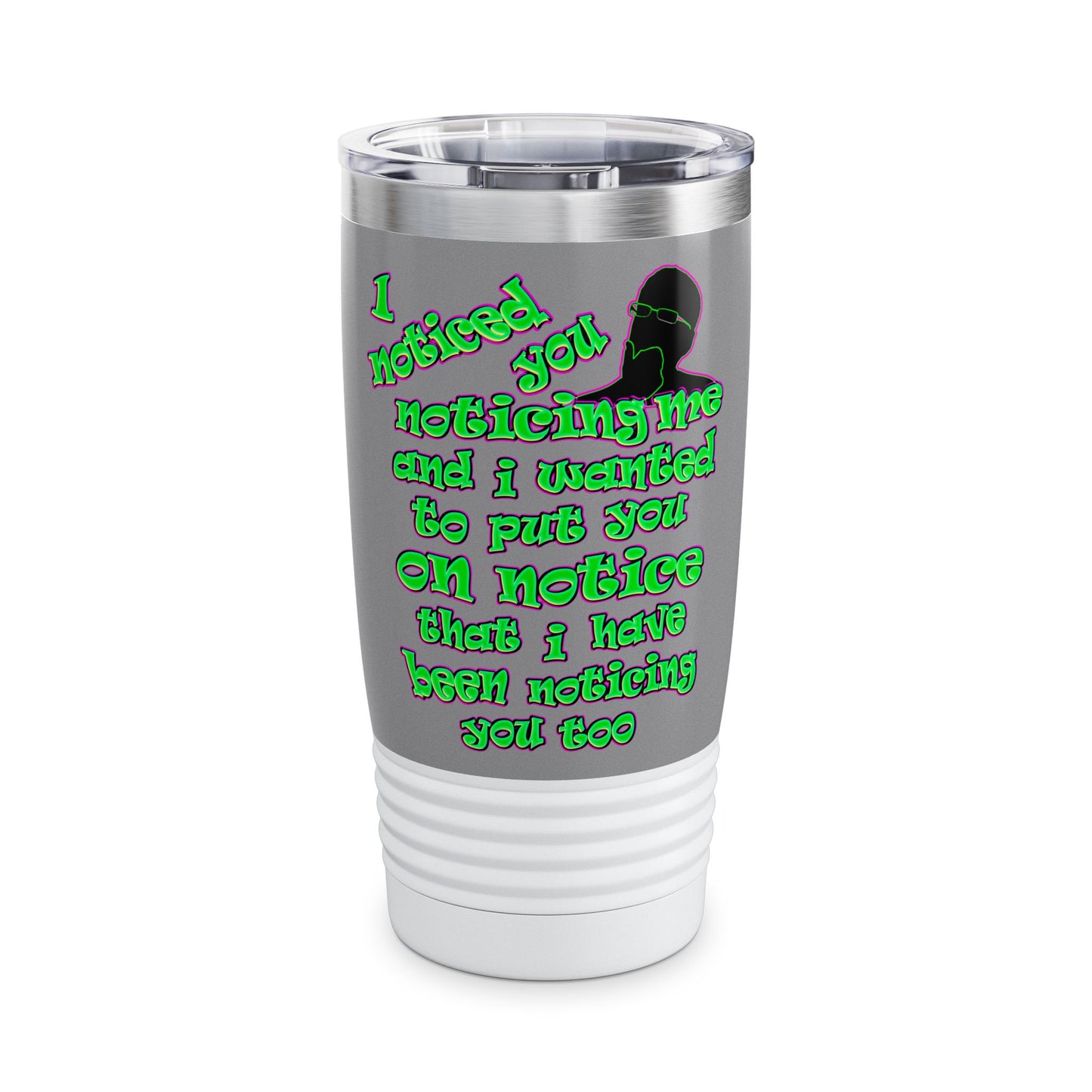 noticed you noticing - Ringneck Tumbler, 20oz (grey)
