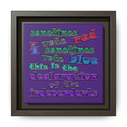 declaration of the independents - framed canvas art (purple)
