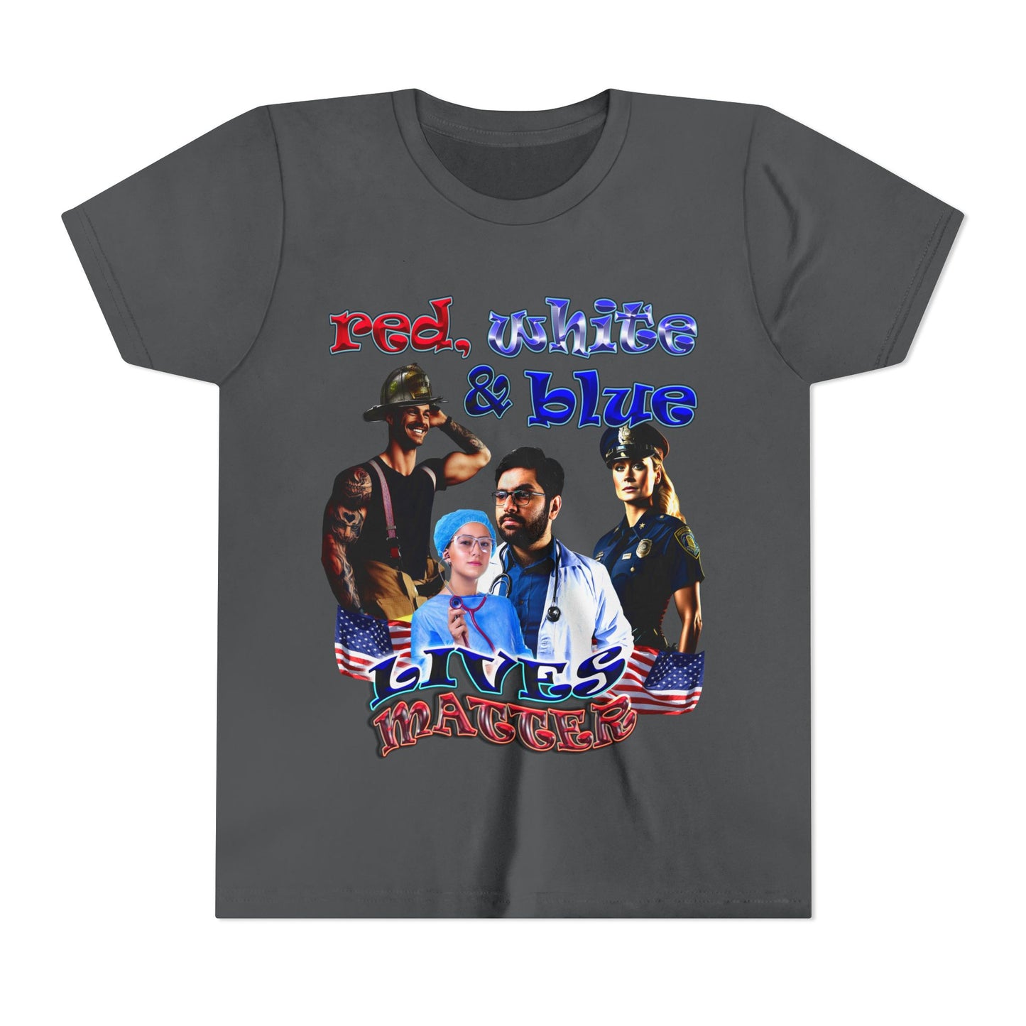 rw&b lives matter - Youth Short Sleeve Tee