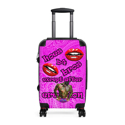 hoes b4 bros - Suitcase (pink swirl)