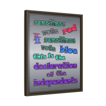 declaration of the independents - framed canvas art (brushed nickel)