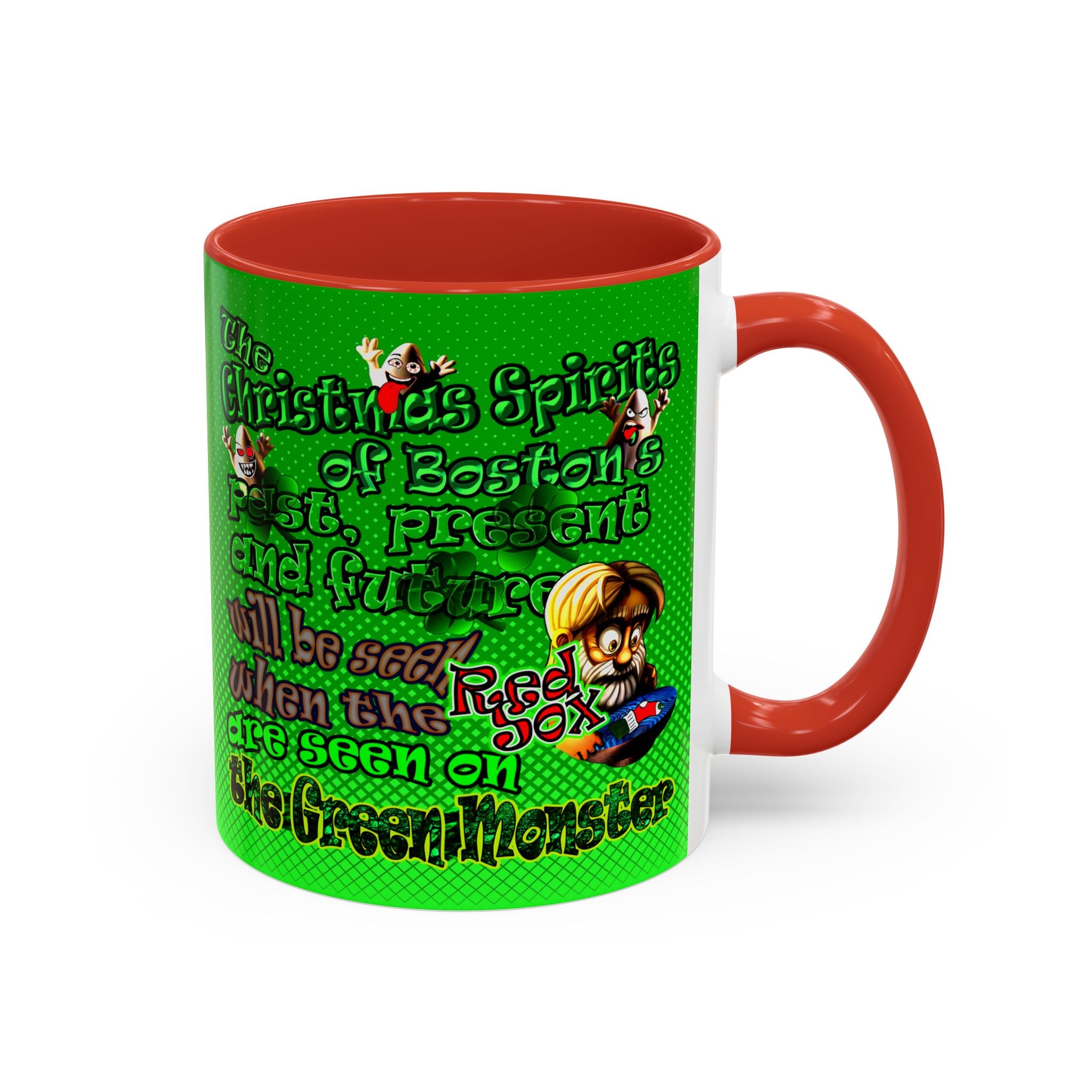 christmas spirits of boston - Accent Mug (logo green)