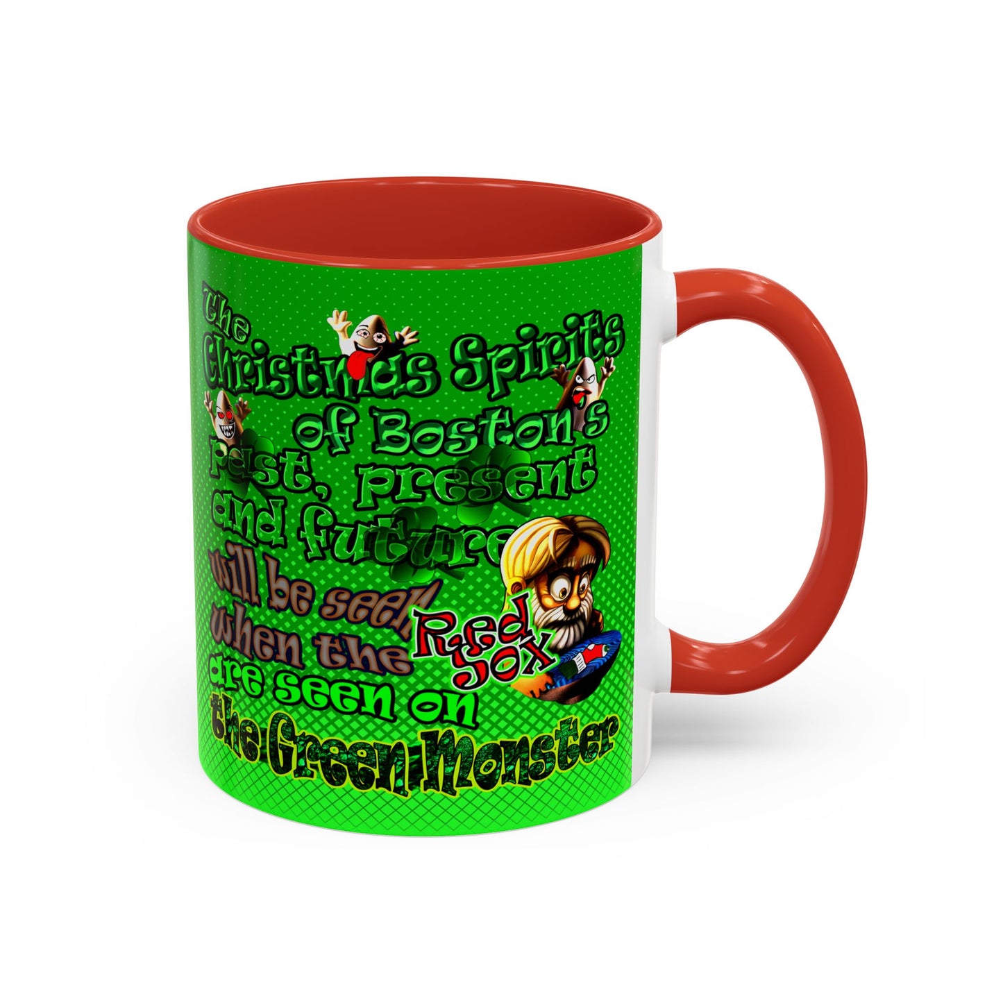 christmas spirits of boston - Accent Mug (logo green)