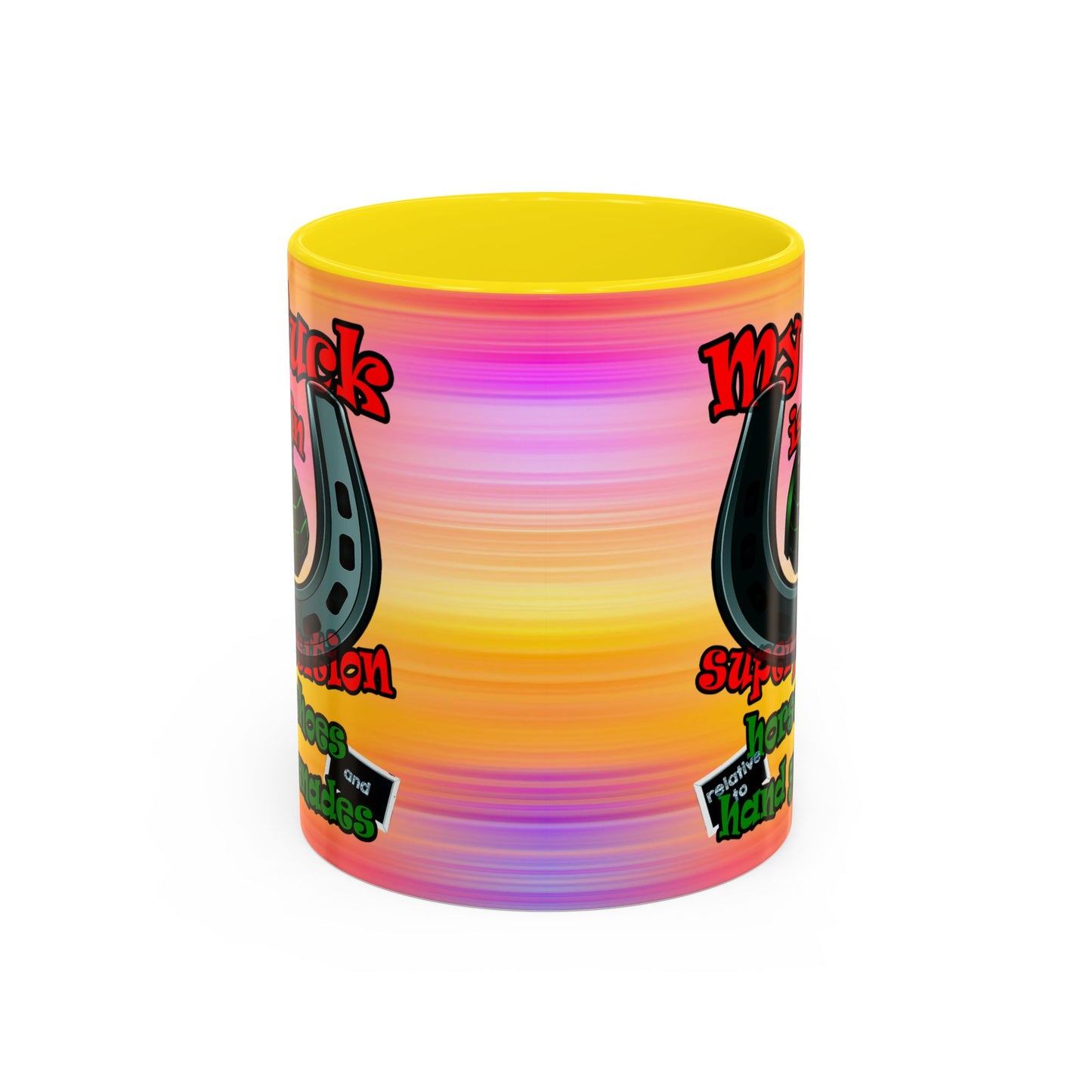 my luck - Accent Mug (color blur)