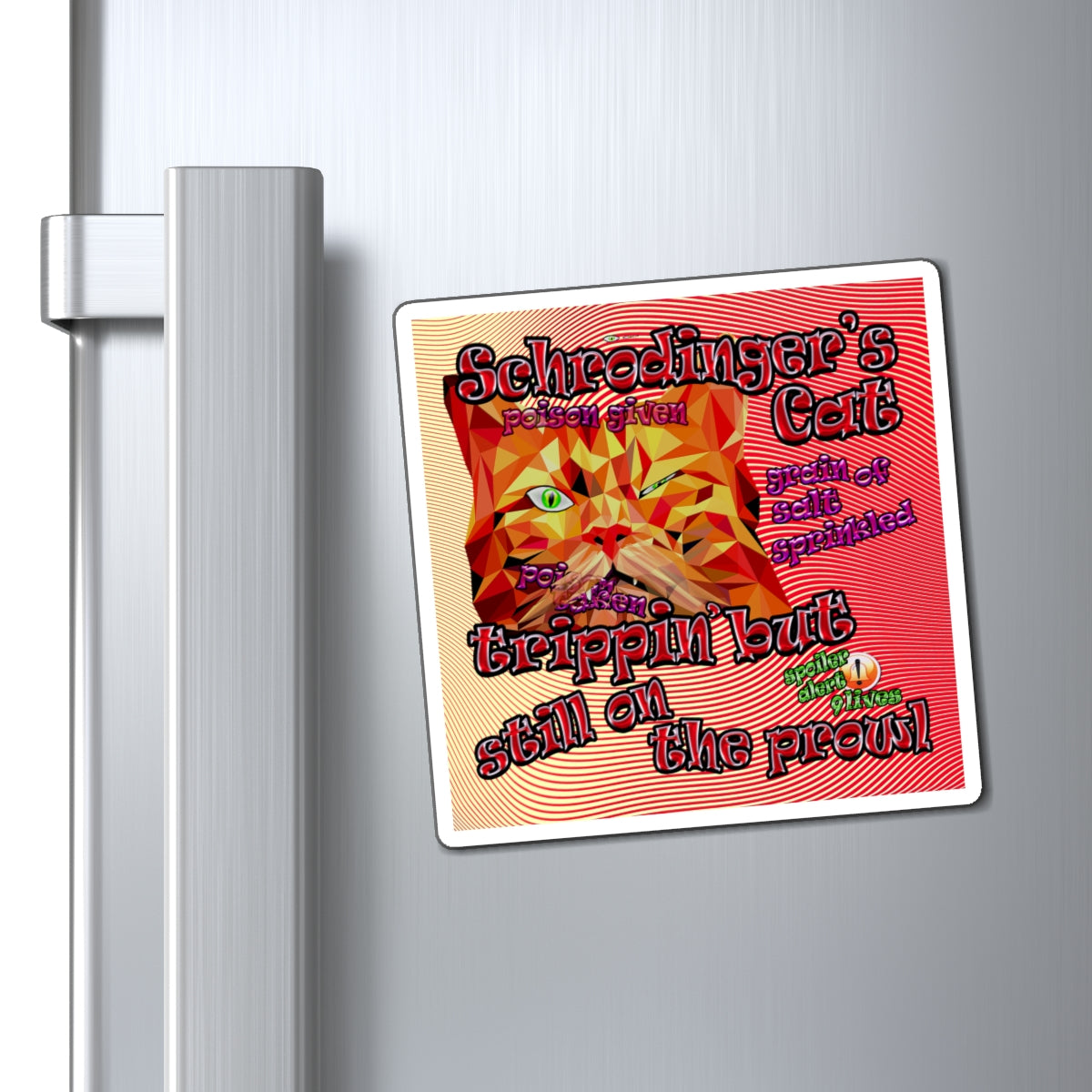 schrodinger's cat - Magnets - (yellow-orange wave)