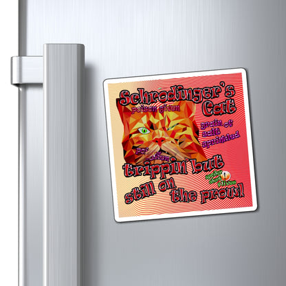 schrodinger's cat - Magnets - (yellow-orange wave)