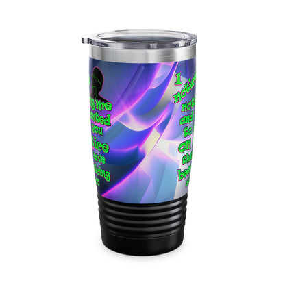 noticed you noticing - Ringneck Tumbler, 20oz (grey-pink wave)