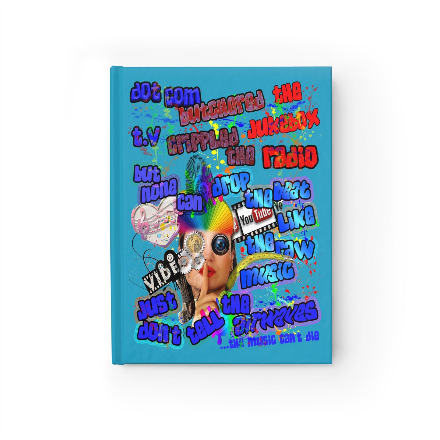 drop the beat - journal-blank (turquoise)