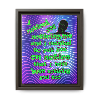 noticed you noticing - framed canvas art (purple wave)