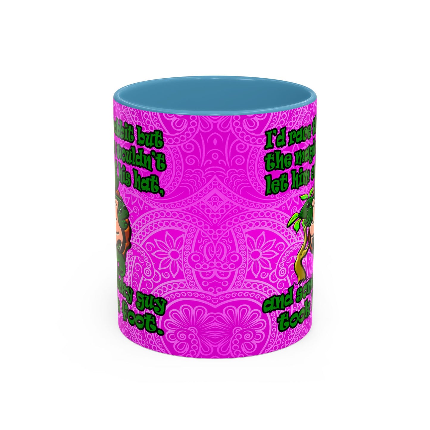 turtle race - Accent Mug (pink swirl)