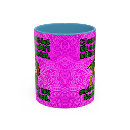 turtle race - Accent Mug (pink swirl)