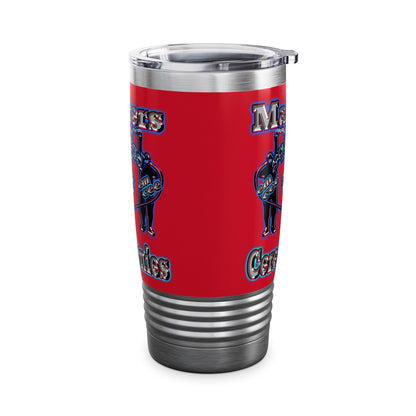em cee squared - Ringneck Tumbler, 20oz (dark red)