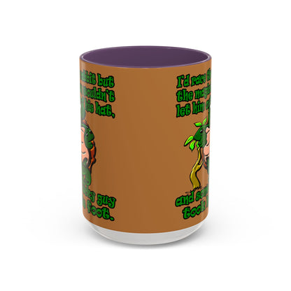 turtle race - Accent Mug (light brown)