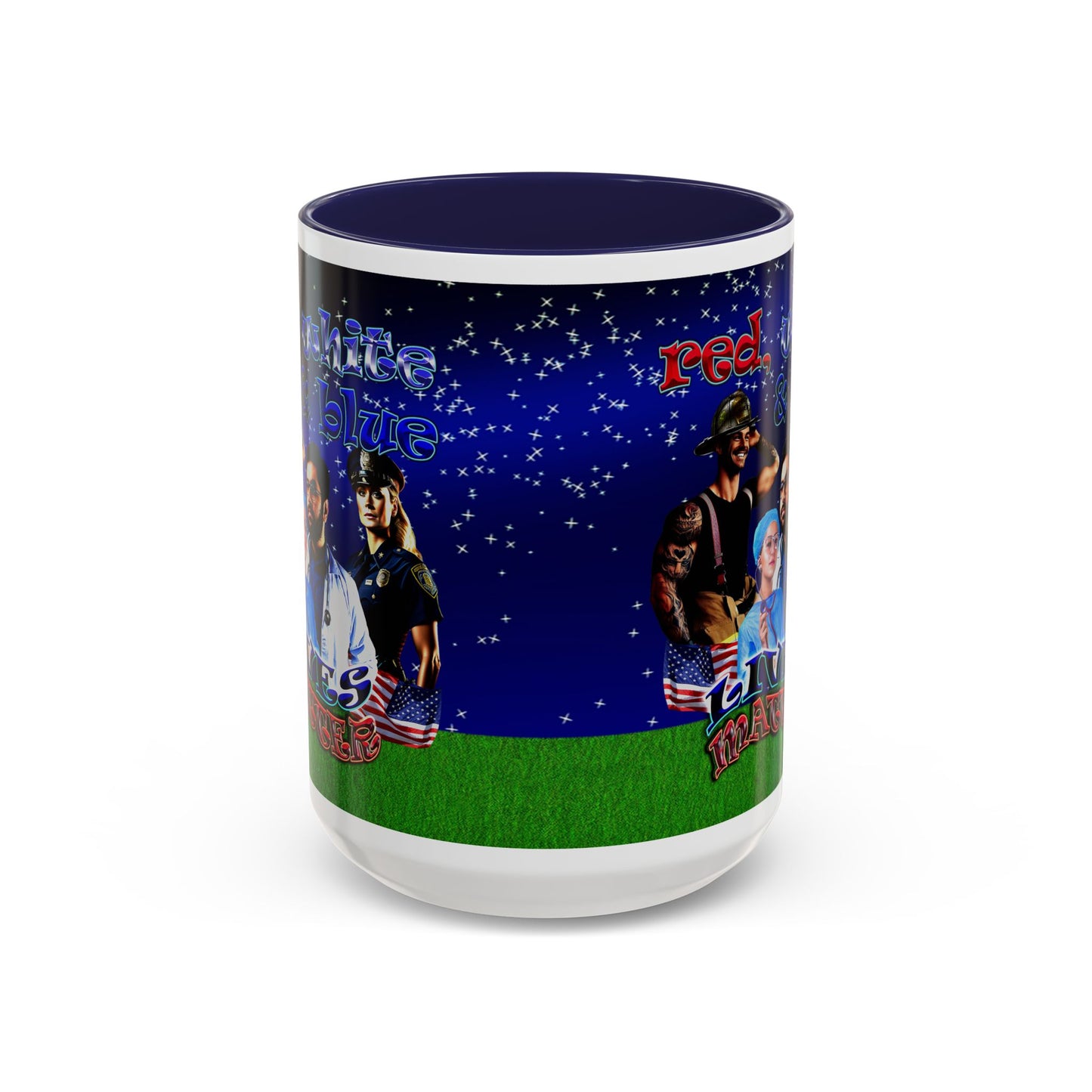 rw&b lives matter - Accent Mug ('snoops' background)