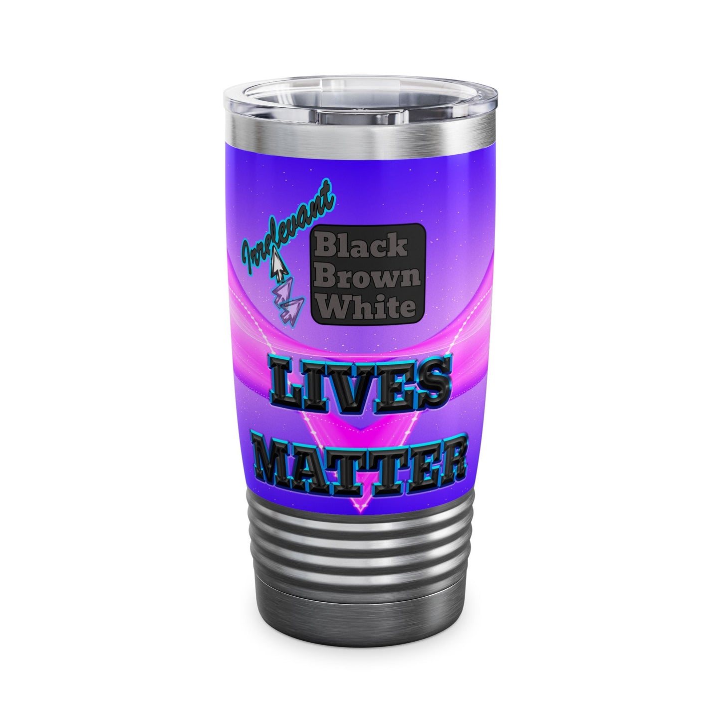 irrelevant - Ringneck Tumbler, 20oz (purple-pink wave)