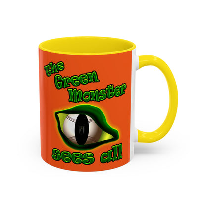 green monster - Accent Mug (orange)