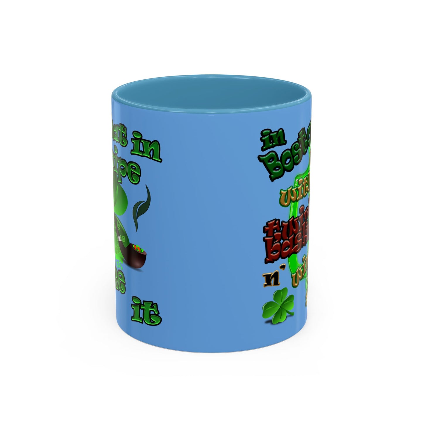 celtics logo - Accent Mug (light blue)