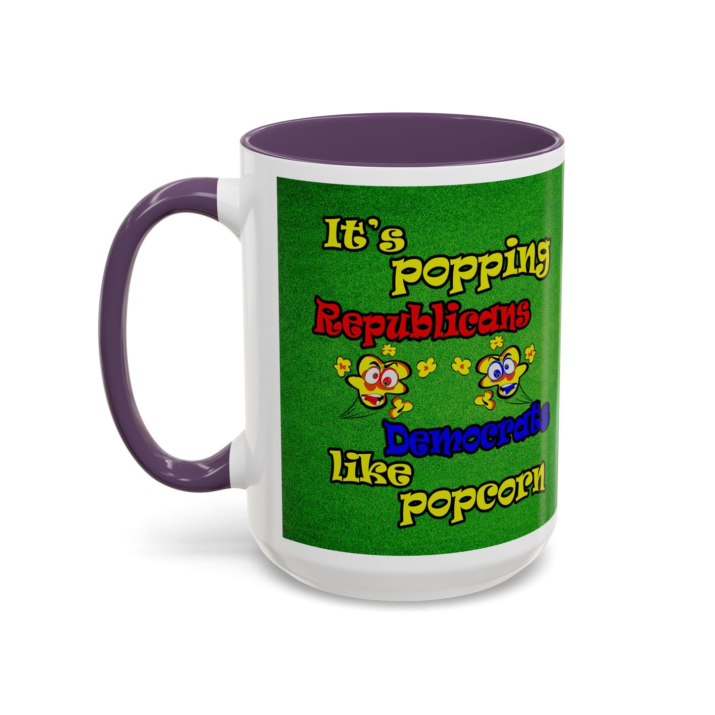 popping like popcorn - Accent Mug (green turf)
