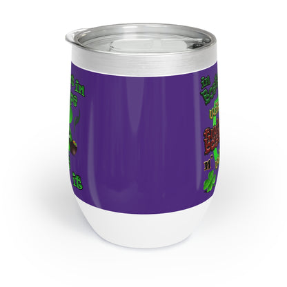 celtics logo - Chill Wine Tumbler (purple)