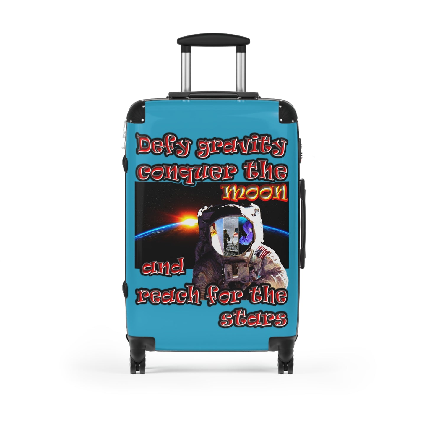 defy conquer reach - Suitcase (turquoise)