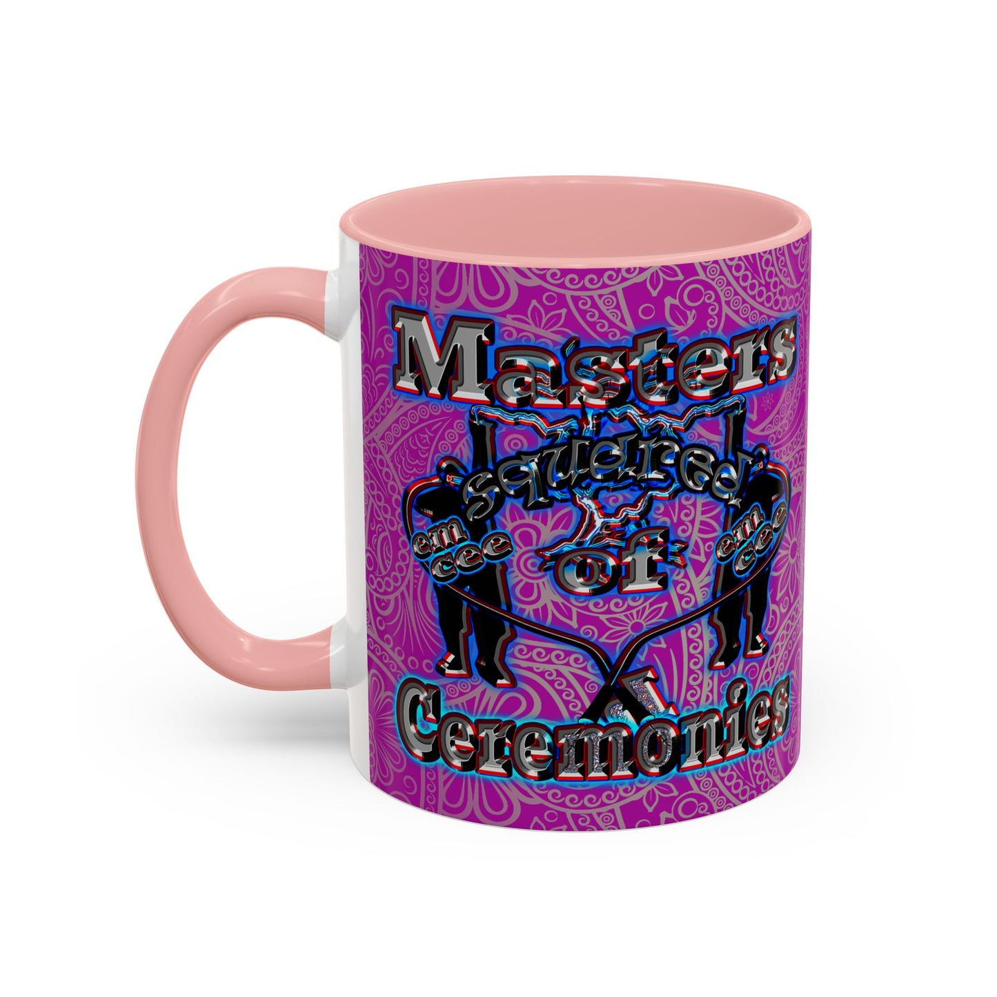 em cee squared - Accent Mug (pink swirl)