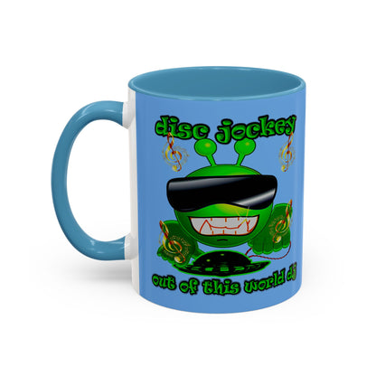 disc jockey - Accent Mug (light blue)