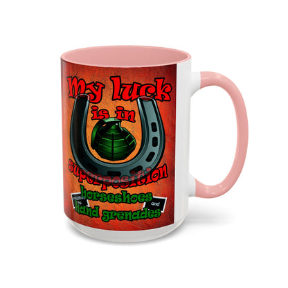 my luck - Accent Mug (burnt orange)