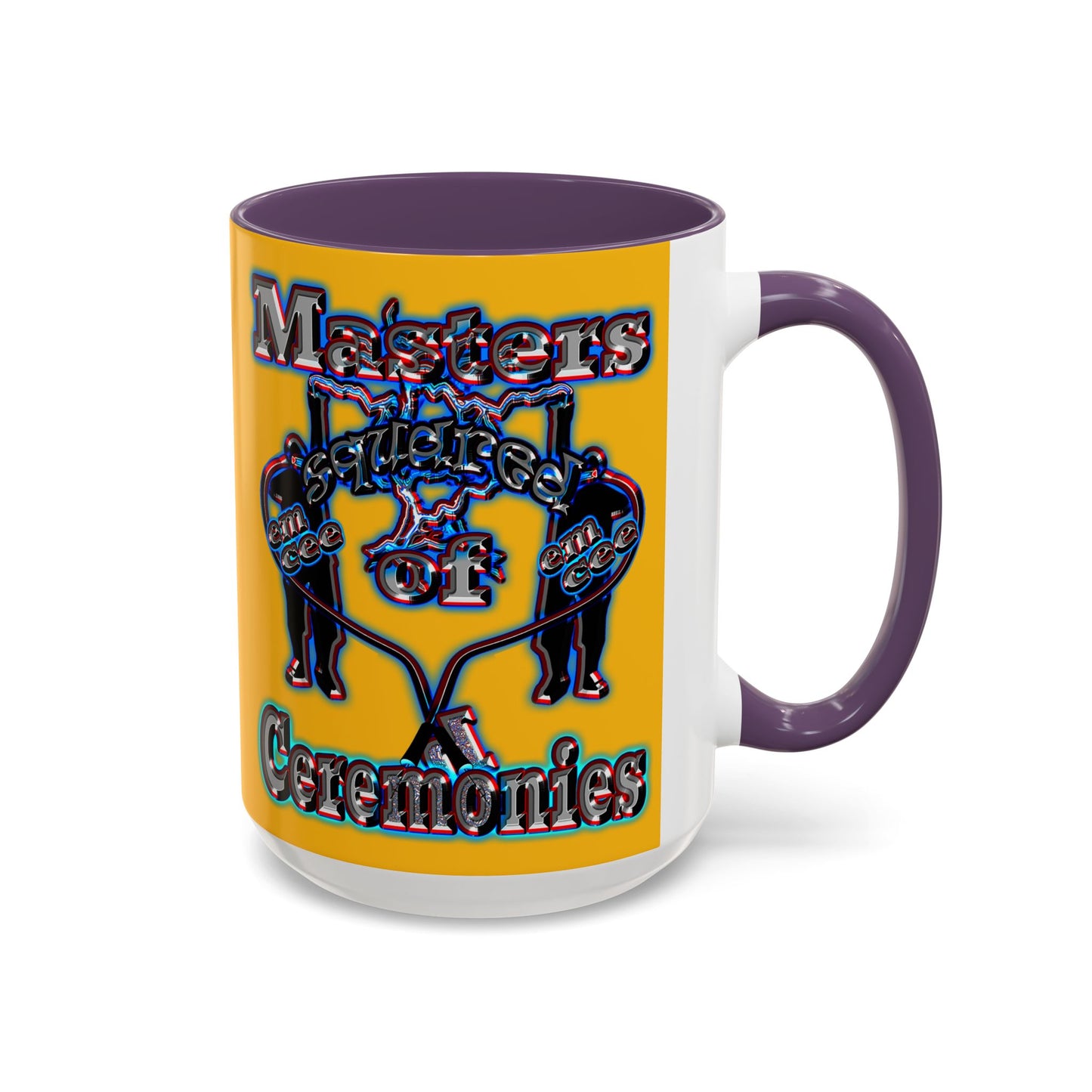 em cee squared - Accent Mug (yellow)
