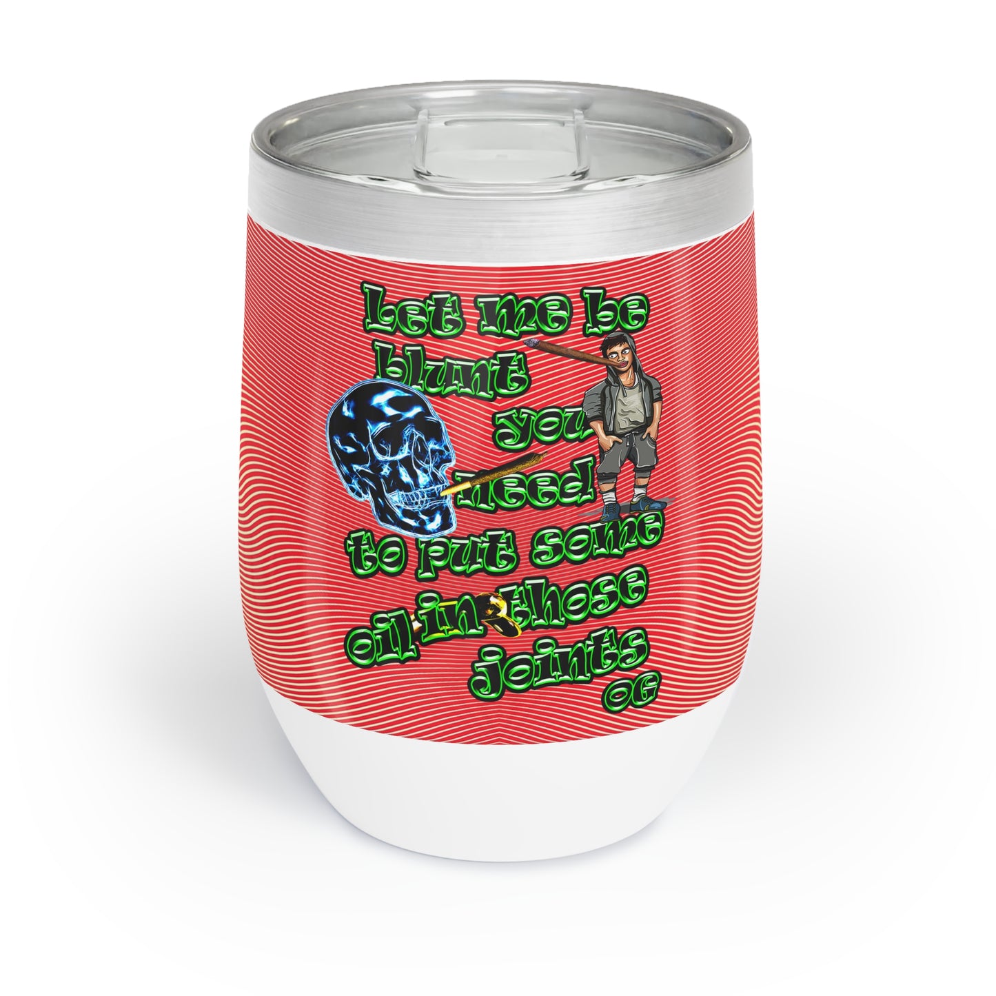 og - Chill Wine Tumbler (yellow-orange wave)